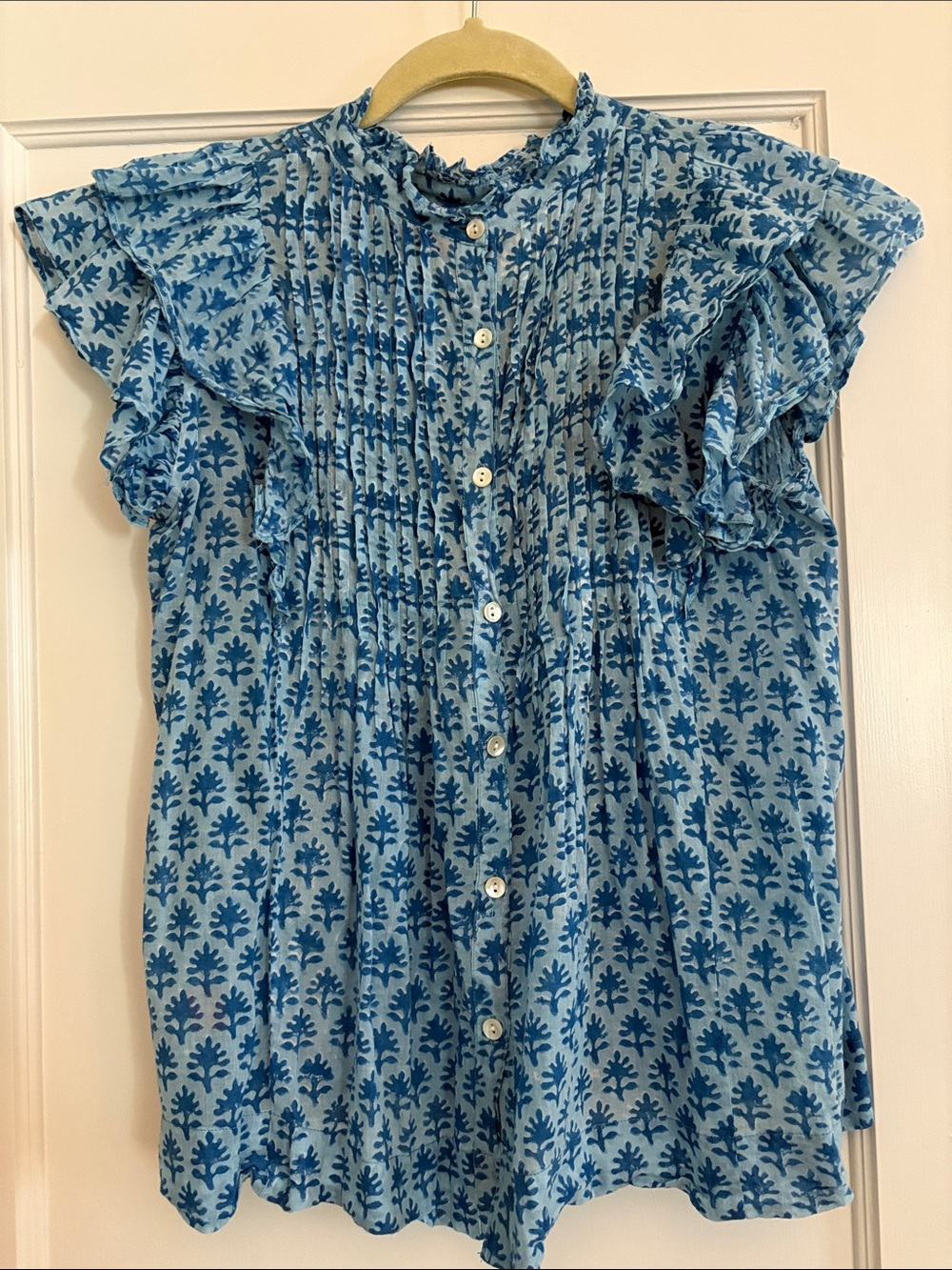 Oliphant Pintuck Ruffle Top - Picture 3 of 4